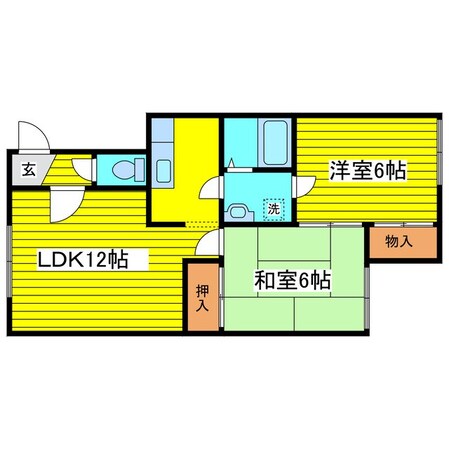 北２４条駅 徒歩10分 2階の物件間取画像